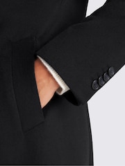 MOSS Navy Blue Wool Blend Overcoat - Image 4 of 4