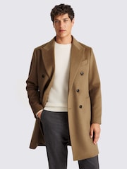 MOSS Natural Camel Wool Blend Overcoat - Image 1 of 6