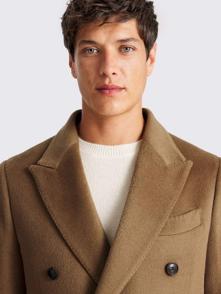 MOSS Camel Wool Blend Overcoat - Image 4 of 4 MOSS Camel Wool Blend Overcoat - Image 4 of 4