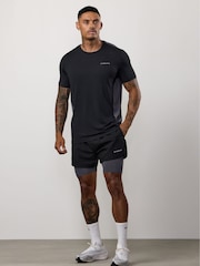 Gym King Black Progress Performance T-Shirt - Image 3 of 4