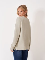 Crew Clothing Natural Harmony Button Neck Jumper - Image 2 of 5