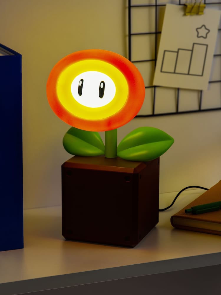 Nintendo Red Fire Flower Lamp - Image 1 of 6