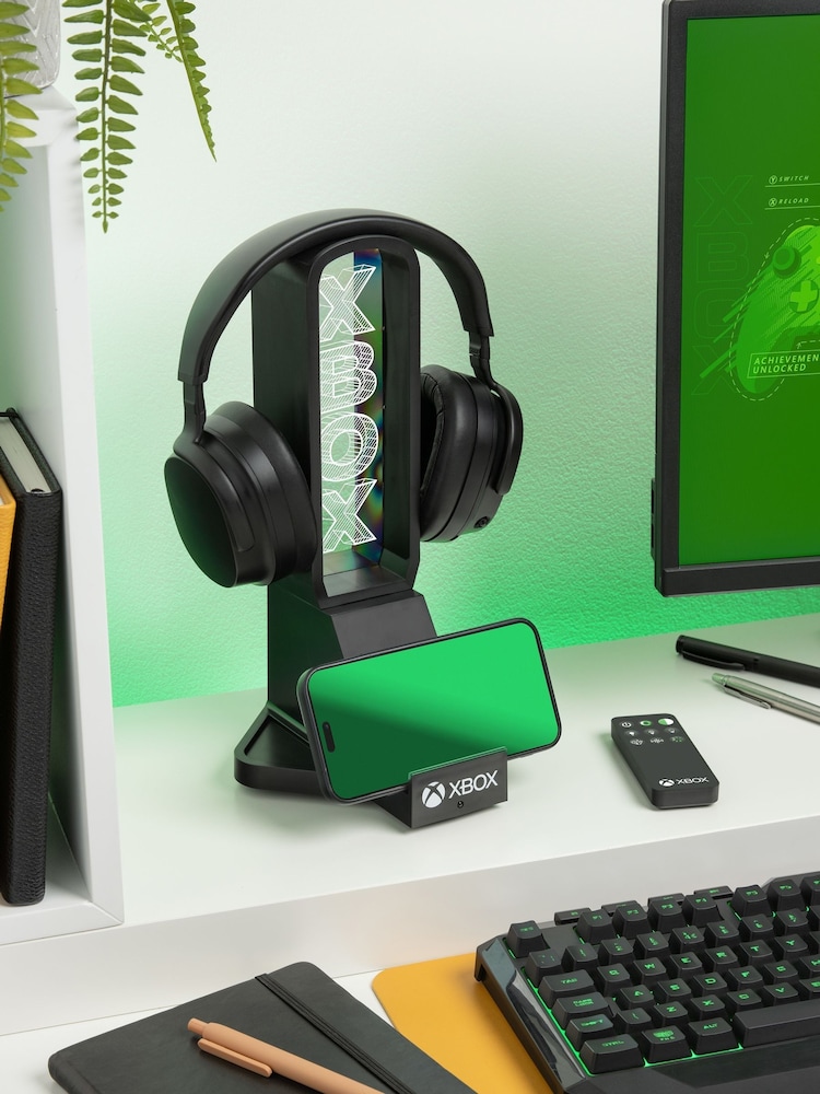 Xbox Black Desk Headphone Stand With Light - Image 1 of 4 Xbox Black Desk Headphone Stand With Light - Image 1 of 4
