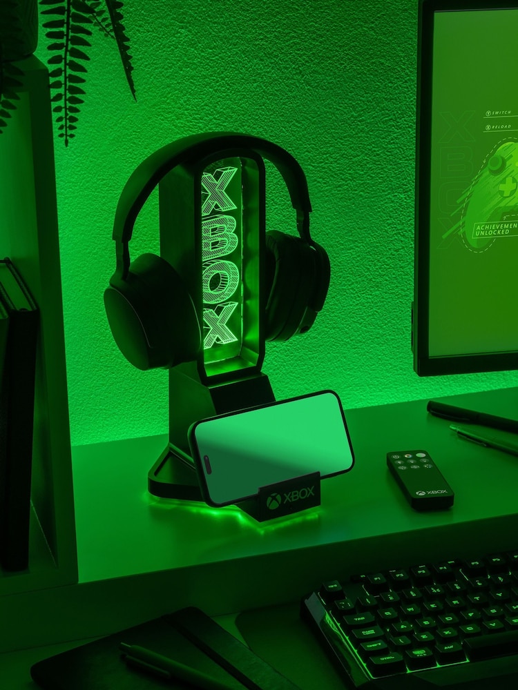 Xbox Black Desk Headphone Stand With Light - Image 2 of 4 Xbox Black Desk Headphone Stand With Light - Image 2 of 4