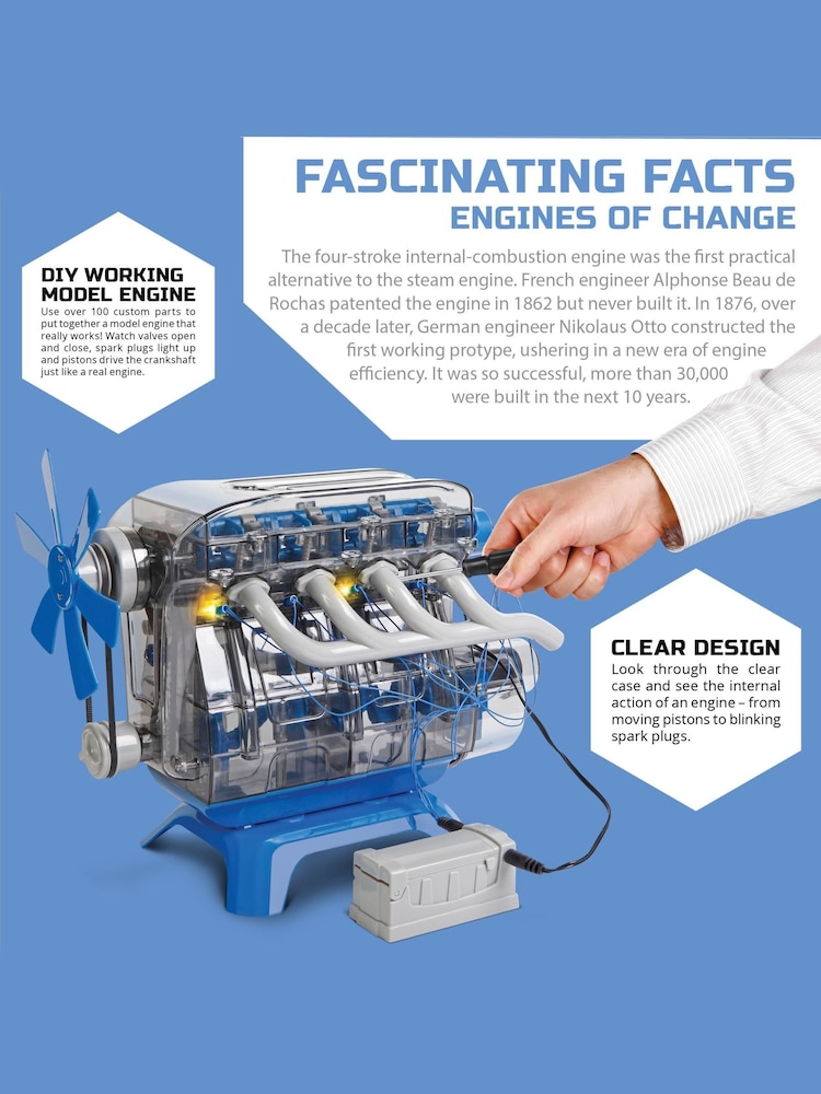 Discovery Mindblown Kids Model Engine Kit Toy - Image 2 of 5 Discovery Mindblown Kids Model Engine Kit Toy - Image 2 of 5