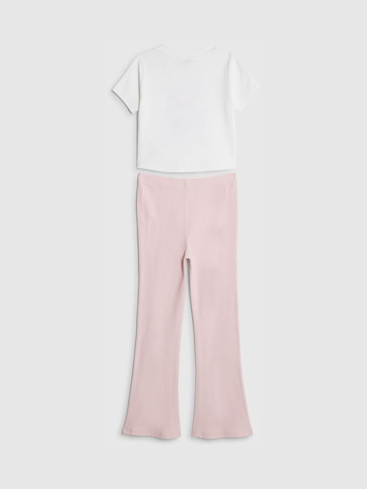 River Island White Cherry Demure Baby T-Shirt & Kickflare Set - Image 2 of 4
