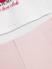 River Island White Cherry Demure Baby T-Shirt & Kickflare Set - Image 4 of 4