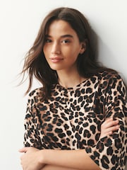 Leopard Cosy Short Set Pyjamas - Image 4 of 8