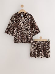 Leopard Cosy Short Set Pyjamas - Image 6 of 8