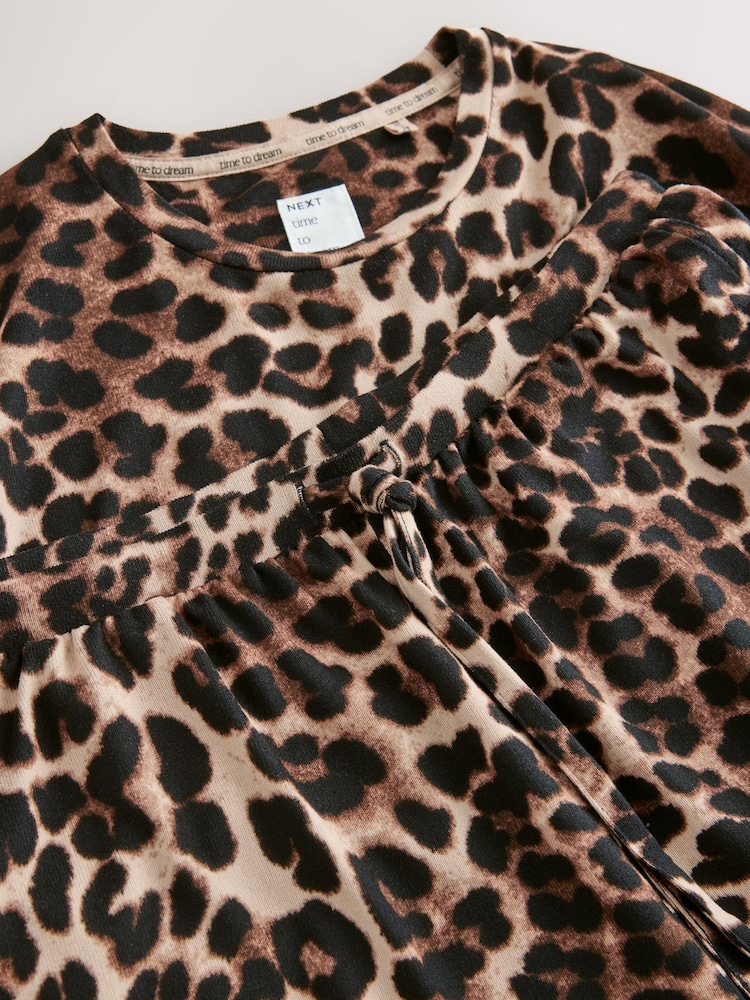 Leopard Cosy Short Set Pyjamas - Image 8 of 8 Leopard Cosy Short Set Pyjamas - Image 8 of 8