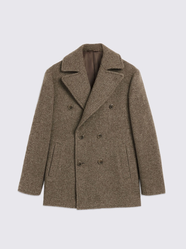 MOSS Taupe Peacoat - Image 5 of 5 MOSS Taupe Peacoat - Image 5 of 5