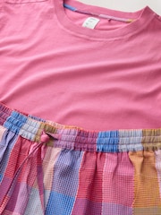 Pink Check Short Pyjamas Set - Image 6 of 7