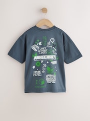 Charcoal Grey Back Print Single Minecraft T-Shirt (3-16yrs) - Image 2 of 4
