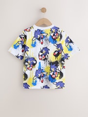 Ecru Graffiti Sonic T-Shirt (3-16yrs) - Image 2 of 4