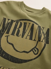 Nirvana カーキ - バンド Tシャツ（3～16 歳） - 画像 3 / 4