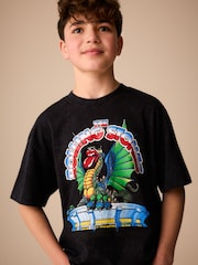 Black Washed Rolling Stones Band T-Shirt (3-16yrs) - Image 1 of 3