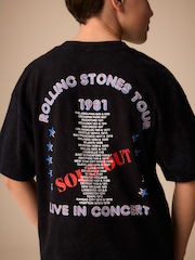 Black Washed Rolling Stones Band T-Shirt (3-16yrs) - Image 2 of 3