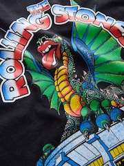 Rolling Stones ブラック ウォッシュ加工 - バンド Tシャツ（3～16 歳） - 画像 7 / 8