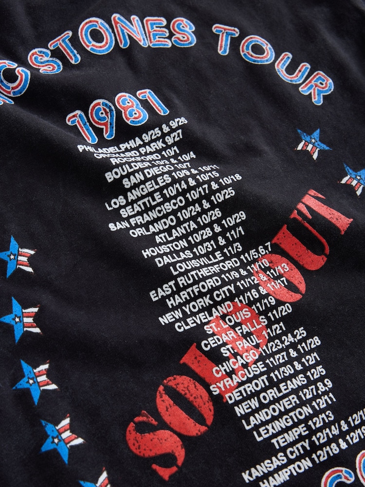 Rolling Stones ブラック ウォッシュ加工 - バンド Tシャツ（3～16 歳） - 画像 8 / 8