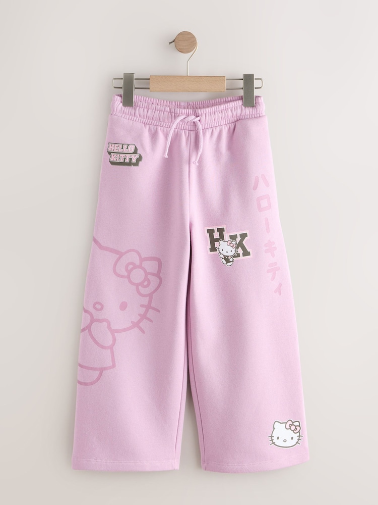 Pink Hello Kitty Wide Leg Joggers (3-16yrs) - Image 1 of 4 Pink Hello Kitty Wide Leg Joggers (3-16yrs) - Image 1 of 4