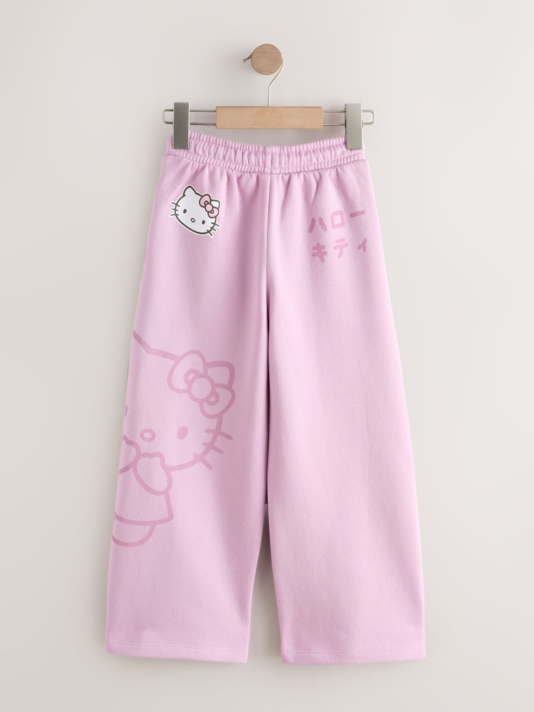 Pink Hello Kitty Wide Leg Joggers (3-16yrs) - Image 2 of 4 Pink Hello Kitty Wide Leg Joggers (3-16yrs) - Image 2 of 4
