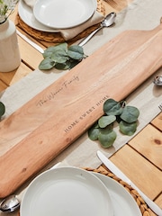 Made Yours Brown Personalised Family Home Sweet Home Wooden Paddle Platter Board - Image 1 of 2