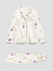 Hush Green Brushed Cotton Harvest Print Pjyamas - Image 5 of 5