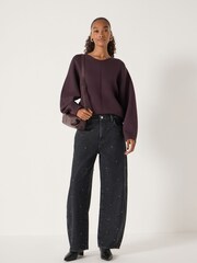 Hush Purple Barrel Sleeve Sweatshirt - Image 2 of 5