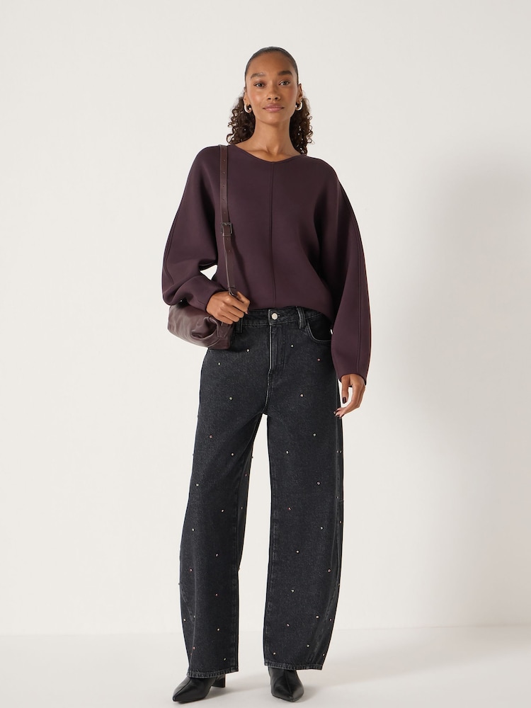 Hush Purple Barrel Sleeve Sweatshirt - Image 2 of 5