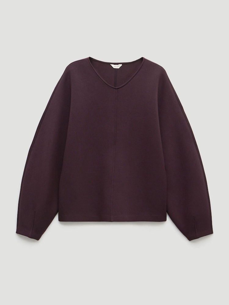 Hush Purple Barrel Sleeve Sweatshirt - Image 5 of 5