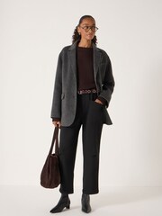 Hush Black Cordi Barrel Leg Tailored Trousers - Image 2 of 4