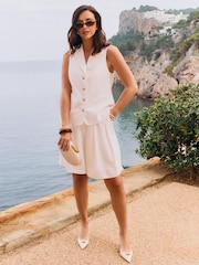 白色 - Friends Like These 亚麻布定制背心 - 图片3 / 4