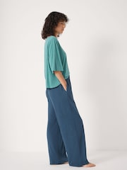 Hush Green Midy Cotton Slub Contrast Cord Pyjamas - Image 2 of 5