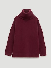 Hush Burgundy Red Meryl Roll Neck Jumper - Image 5 of 5