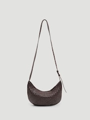 Hush Red Leather Weave Cross-Body Bag - Image 1 of 3