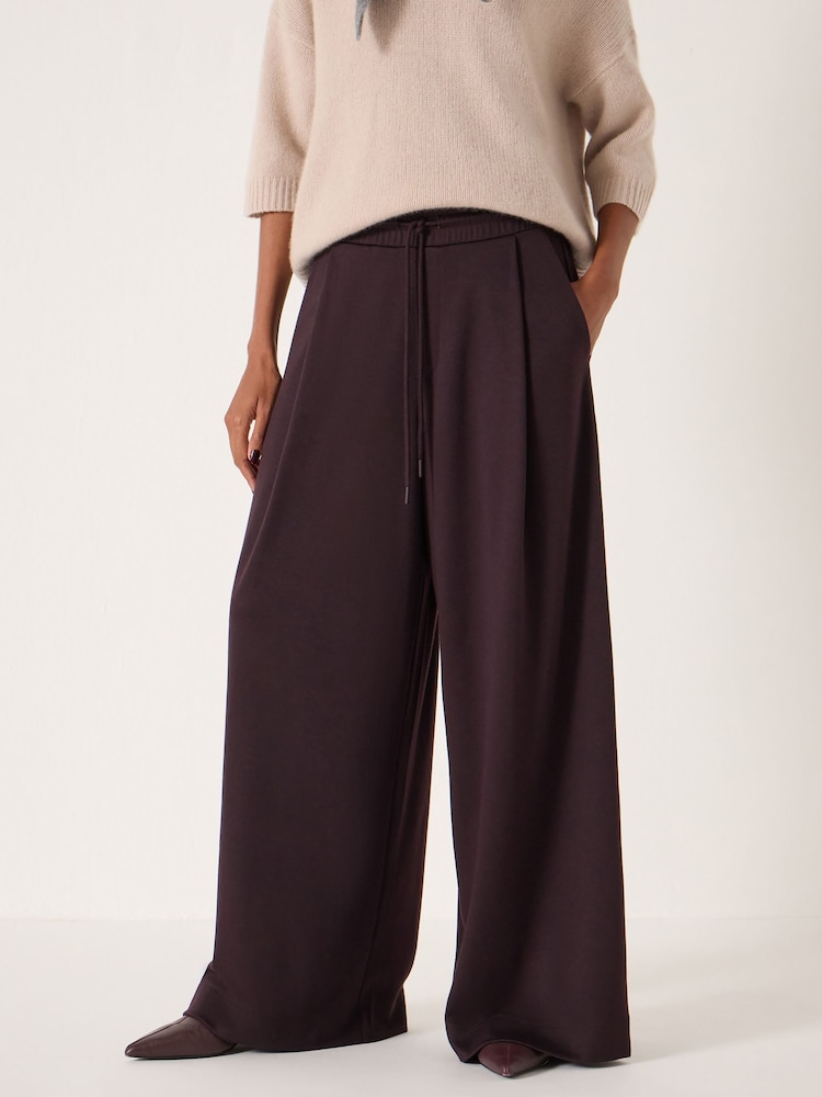 Hush Purple Taylor Wide Leg Trousers - Image 1 of 4
