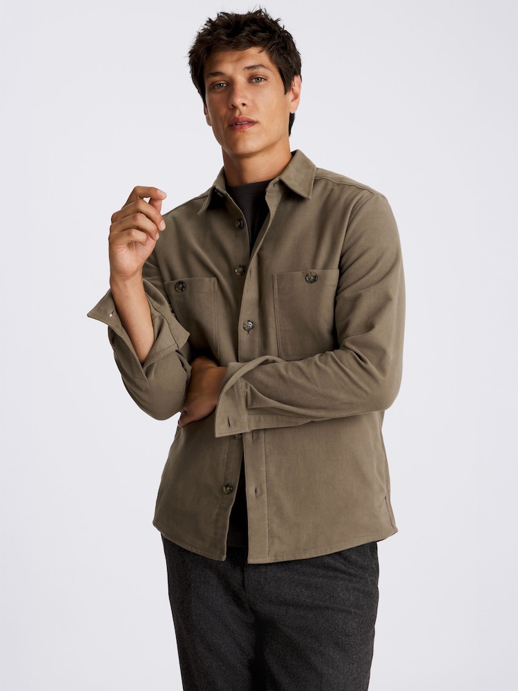 MOSS Natural Moleskin Overshirt - Image 1 of 5 MOSS Natural Moleskin Overshirt - Image 1 of 5