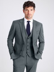 MOSS Teal Blue DKNY Slim Fit Jacket - Image 1 of 6