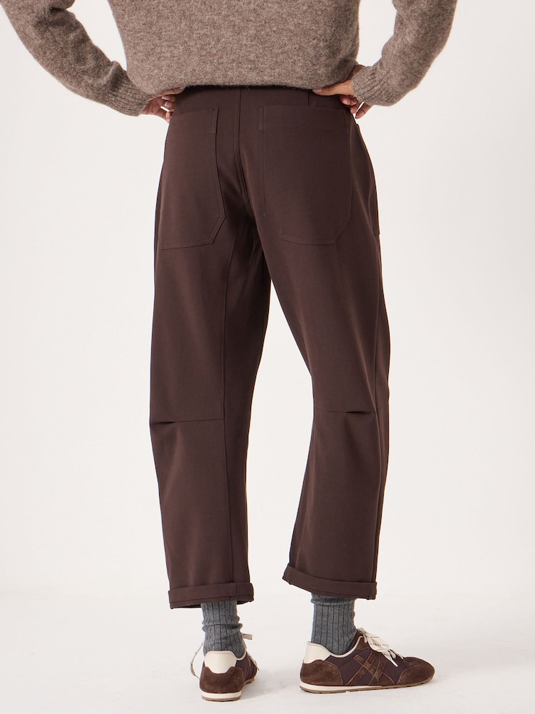 Hush Brown Cordi Barrel Leg Tailored Trousers - Image 2 of 4