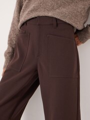 Hush Brown Cordi Barrel Leg Tailored Trousers - Image 3 of 4