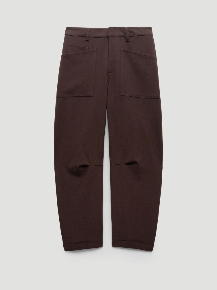 Hush Brown Cordi Barrel Leg Tailored Trousers - Image 4 of 4
