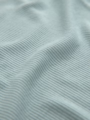 Pale Blue Ribbed Short Sleeve Pyjamas - Image 11 of 11