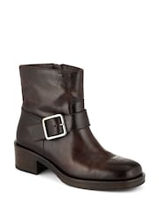Jones Bootmaker Brown Madonna Chunky Leather Ankle Boots - Image 3 of 6