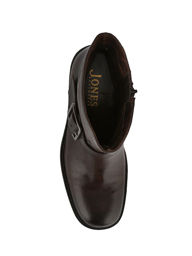 Jones Bootmaker Brown Madonna Chunky Leather Ankle Boots - Image 6 of 6