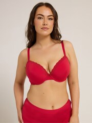 Yours Curve Red Lace Trim Padded Bras 3 Pack - Image 2 of 8