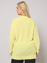 Yours Curve Yellow Drop Shoulder Jumper - Image 3 of 5