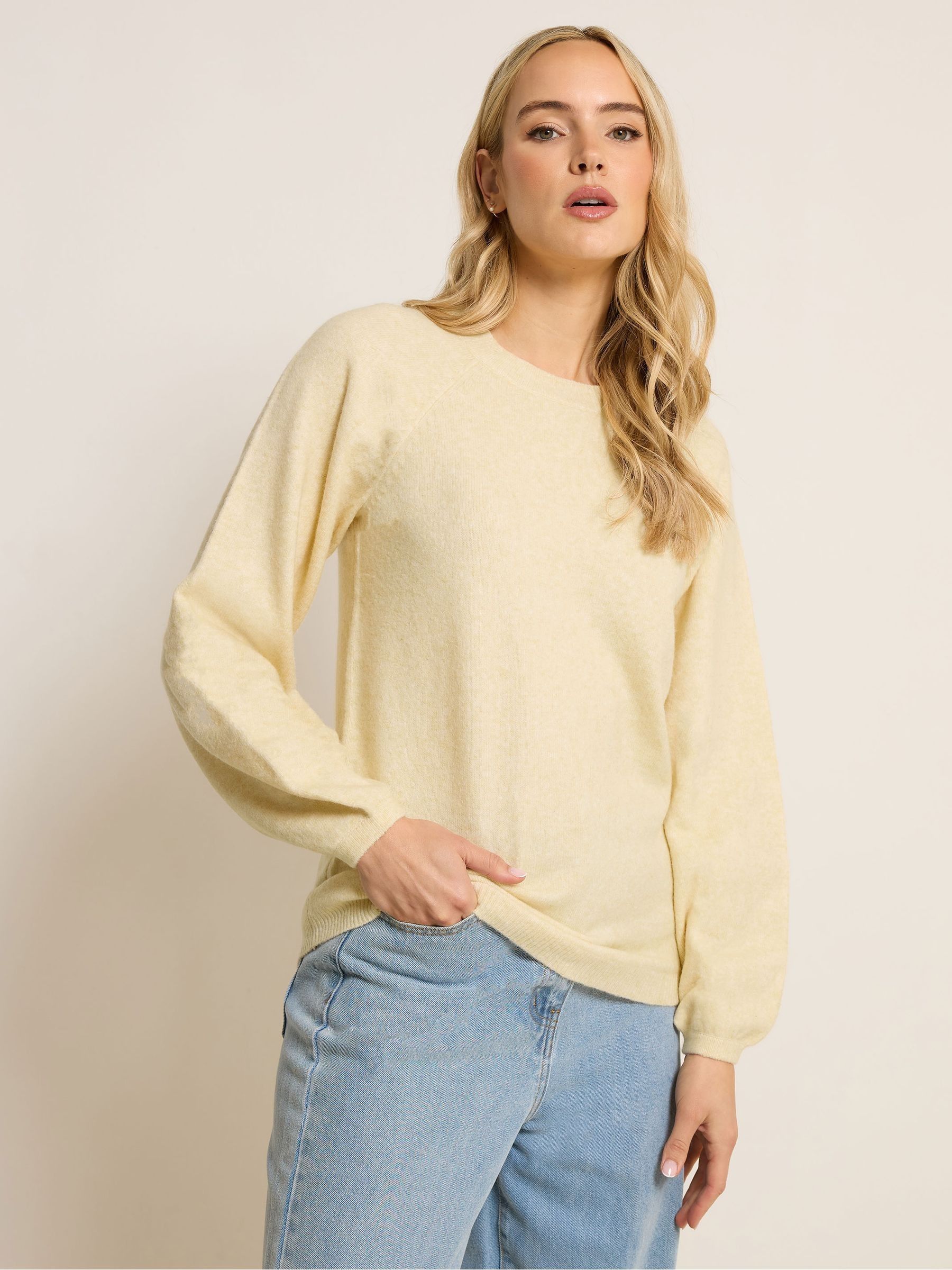 Long Tall Sally Women's Yellow Tall Balloon Sleeve Jumper In | : 18/20 - Image 1