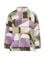 Yours Curve Green Sherpa Borg Jacket - Image 6 of 6