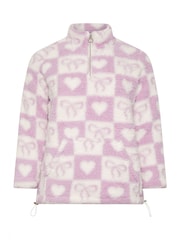 Yours Curve Pink Sherpa Borg Jacket - Image 5 of 5