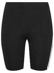 Yours Curve Black Side Stripe Shorts - Image 5 of 5